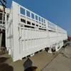 Reboque Semi-Reboque de Exportação 3 Eixos Caixa de Carga a Granel 50 Toneladas 70 Toneladas Transporte de Frutas e Vegetais Reboque com Grade Lateral Alta