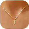 Collar de Resina de Colores Nuevo 26 Letras para Mujer en Aliexpress, Gargantilla Versátil de Acero Inoxidable Dorado Estilo Vacaciones de Nicho