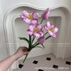 Floração Total Flor Grande Tulipa Giratória Decoração Suave para Casa Projeto Flor Artificial Nórdica Conjunto de Casamento Flor Falsa