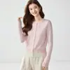 Suéter de cachemira exquisito que reduce la edad, imitación de dos piezas, sentido de alta gama, bloques de color, empalme, top en capas, cárdigan de punto, suéter de lana de manga larga