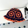Nuevo Sombrero de Cubo Tejido a Mano con Flores Caladas Retro de Estilo Japonés para Mujer, Dulce Sombrero de Lana Versátil Que Hace que el Rostro se Vea Más Pequeño y a la Moda