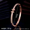 Pulseira de Aço Inoxidável H Full Diamond Leve de Luxo Simples de Alta Qualidade Pulseira de Aço Titânio da Moda Joia Versátil de Nicho