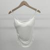 Camisola plisada con diseño dulce y picante, nuevo estilo 2024, para mujer, con cinturón, almohadilla para el pecho, uso interior y exterior, corte entallado, espalda hermosa.