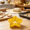 Molde para galletas de cinco puntas de 6 piezas molde para piña troquelado molde para hornear fondant pastel plástico 38g