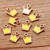 8 cor 11 * 12mmdiy liga joias acessórios KC ouro gota óleo charme coroa pingente celular colar acessórios