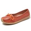Zapatos de Verano Calados de Una Sola Capa para Mujer Planos Casuales para Mujer Punta Redonda Zapatos para Madres Combinan con Todo Agujeros Cómodos Zapatos para Enfermeras Zapatos Blancos