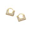 Aretes de bolsa de diamantes completos para mujer de lujo ligero de alta gama europeos y americanos otoño e invierno elegantes exquisitos aretes personalidad ins aretes que combinan con todo