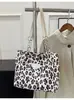 Bolsa Feminina Nova Tendência 2026, Bolsa de Ombro Fashion, Bolsa Tote Estampada de Leopardo de Grande Capacidade, Bolsa Grande de Lona, Bolsa Transversal