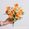 Buquê de Flores Artificiais Flor Persa Simulação Flor Estrela Céu Cheio 10 Cabeças Decoração de Flor Artificial Ornamentos para Arranjo de Flores Margaridas Mesa de Centro da Sala de Estar