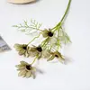 Estilo Pastoral 5 Cabezas Margarita Tallo Único Flor Artificial Flor Falsa Decoración del Hogar Decoración Suave Flor Fotografía Decoración de Boda Flor