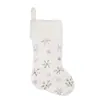 Decoración Navideña Calcetín Navideño Grande de Peluche Copo de Nieve Bordado Navideño Calcetín de Regalo para Niños Colgante Venta al por Mayor en Stock