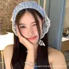 Nuevo Pañuelo Triangular Cuadrado de Encaje, Goma para el Cabello de Chica Estilo Casual de Alta Gama, Tocado de Moda Estilo 'Hot Girl'