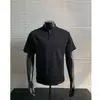 Novedad Primavera/Verano 2026 Camiseta de Manga Corta con Cuello Alto Desmontable de Media Cremallera Estilo Americano para Hombre Unisex Casual Hombro Normal Tendencia