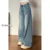 Pantalones Vaqueros Anchos Vintage para Mujer, Nuevo de Verano Talla Grande Sueltos Adelgazantes para Cuerpo en Forma de Pera Caída Pantalones Rectos