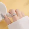 Transmisión en Vivo Transfronteriza Nuevo Producto Gato se Enamora del Anillo de Pescado Anillo Abierto Moda Diseño de Nicho Anillo Ajustable Anillo para el Dedo Índice