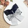 Horquilla con lazo de lentejuelas retro de moda para mujer, estilo coreano Dongdaemun, sencilla, combinable con todo, de alta gama, para celebridades de Internet.