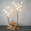 Adereços de casamento 11 cabeças ferro forjado fruto de oliva guia de estrada botão de flor branco leite luz de bolha layout de casamento decoração de palco ornamentos