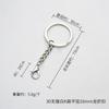 Herrajes Accesorios de Joyería DIY Metal Llavero Colgante Anillo Individual Sin Níquel Protección Ambiental Cadena Colgante Llavero Colgante de Muñeca
