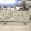 Color a juego del fabricante Lavabo de piedra de cuarzo artificial hecho a medida Placa con patrón Galaxy White Encimera de cocina Isla Piso