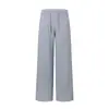 25Nuevo/Tejido Grueso Gris Claro Versión Estrecha Pantalones Casuales de Punto Suave para Queso
