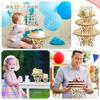 Soporte Dropshipping Decoración Fiesta de Cumpleaños Decoración de Pastel Madera Maciza Soporte para Postres Vertical de Madera Soporte para Postres Mariposa