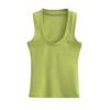 Top Vestido Curto Estilo Spice Girl Europeu e Americano Sexy com Decote em U Grande e Corte Reto para Mulheres Verão Roupa de Baixo e por Cima ins