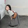 Bolso de Vaca Nuevo para Niños Moda Coreana Bolso Cruzado Elegante Color Sólido Niños y Niñas Bolso Pequeño para Niñas Bolso de Hombro