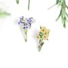 Broche de Aleación de Girasol Van Gogh Europeo y Americano, Pin Accesorio para Bolso de Flor de Iris Fresca, Insignia de Esmalte