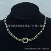 Nuevo Estilo Collar de Lazo Doble C Inspirado en Chanel para Mujer, Cadena para Clavícula de Cuero Estilo Vintage Chanel, Collar de Cadena de Suéter de Alta Gama