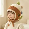 Gorro para bebé, cálido y grueso para otoño e invierno, gorro de punto que cubre las orejas, lindo y adecuado tanto para niños como para niñas, perfecto para salir y protección contra el viento