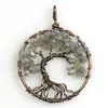 Gravel de cristal bronce enrollado redondo árbol de la vida árbol de la fortuna colgante Amazon ebay joyería transfronteriza al por mayor