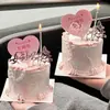 Celebridade da Internet Decoração de Bolo Dia da Mulher 38º Cartão Coração Feliz Dia da Mulher Decoração de Confeitaria Topper Inserção
