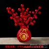 Bolsas de Regalo Creativas para Negocios de Festival Jarrón de Fruta Roja Artesanías Chinas Creativas de Resina Decoración Reunión Anual de Año Nuevo