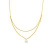 Collar de Acero de Titanio Fresco con un Solo Diamante de Doble Capa Simple Estilo Coreano Cadena para Clavícula de Mujer Diseño de Moda de Nicho Sensación Elegante Artículo