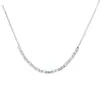 Collar de cadena de plata ligero y lujoso estilo coreano para mujer, con un diseño único y discreto, perfecto como cadena para la clavícula o un accesorio sencillo con pequeños colgantes cuadrados.