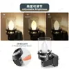 Luz Noturna Plug-in Imitação de Vela Retrô GY103 Base com Grão de Madeira Preto Luz de Lâmpada C7 Luz Noturna com Sensor de Luz Luminária de Cabeceira