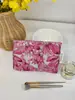 Bolsa de maquillaje floral transfronteriza de gran capacidad, bolso de mano portátil para viajes, bolsa de almacenamiento, bolsa interior de lona para artículos de tocador