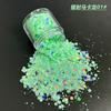 Atacado laser macaron lantejoulas glitter em pó misturado epóxi fluxo cânhamo DIY hexagonal cor mágica lantejoulas glitter em pó