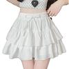Nuevos Shorts de Falda Coreanos Versátiles de Verano Estilo Francés con Volantes Elásticos de Cintura Alta y Forro Antiexposición