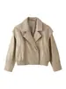 Marca Z, comercio exterior, estilo europeo y americano, ropa de mujer ZA, nueva colección 2026, chaqueta bomber efecto piel