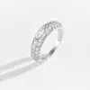 Moda Europea y Americana Versátil Diamante Nuevo Circonita Micro-Pavimentada Anillo para Mujer Chapado en Oro de 18K Simple Moda Europea y Americana Transfronterizo