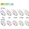 Cargador de Teléfono Móvil Dual USB Luminoso de Gota de Agua Colorida 5V 1A Estándar Europeo y Americano Cabezal de Carga Universal para Teléfono Móvil
