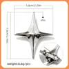 Hebilla de Metal con Forma de Estrella Cruzada Accesorios de Joyería para Zapatos Hebilla de Metal Colorida Decoración de Estrella de la Suerte Hebilla de Zapato para Zapatos de Mujer