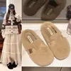 Nuevos Zapatos de Casa de Algodón para Mujer para Exteriores 2026, Zapatos Planos Peludos Cálidos y Cómodos de Invierno, Pantuflas Peludas para el Hogar para Mujer