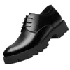 Zapatos de Cuero para Hombre de Primavera y Verano, Transpirables de Cuero Genuino para Hombre, Estilo Británico Formal, Suela Gruesa, Aumentadores de Altura, Estilo Coreano, Versátiles