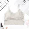 Camisola de Encaje de Hilo Sedoso Estilo Coreano Hada Pequeña Espalda Hermosa Escote Sexy Camisola de Celebridad de Internet Ropa Interior Básica sin Tirantes Femenina
