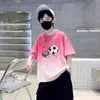 Camiseta de Manga Corta para Niños 2026 Estilo Nuevo Verano Niños Degradado Tie-Dye 100% Algodón Puro Top para Estudiante Camiseta