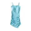 Design de Nicho Plissado Slim Fit com Bojo Saia de Quadril Menina Desejo Puro Spice Girl Vestido Slip de Fivela Meio Aberto