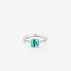 Conjunto de Cubos de Açúcar Quadrados de Quatro Pontas Colar Pingente Paraíba Anel de Diamante de Alto Carbono Pulseira de Pedra Verde Brincos de Corte Princesa