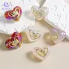 Cadena para Teléfono Móvil de Lingote en Forma de Corazón Pulsera de Cadena de Mano con Cuentas Accesorios Llavero Colgante para Bolso Accesorios de Joyería con Cuentas DIY